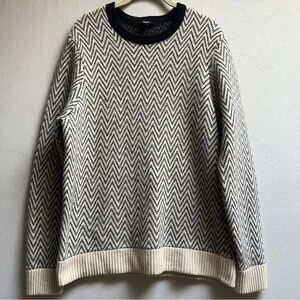 Benson wool cashmere blend Chevron Patterned Sweater Sz M